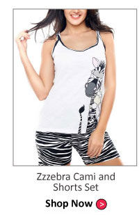 Coucou Cotton Wild Safari Zzzebra Cami and Shorts Set