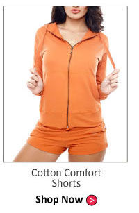 Coucou Cotton Comfort Shorts- Orange.