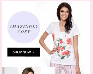 Penny Dreamwear Cosy Cottons Floral Print Top And Shorts Set.