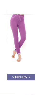 Penny PowerStretch Toning Denim finished Leggings-Purple