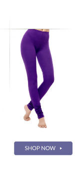 Coucou Colour Dash Cotton Stretch Churidar Leggings-Purple.