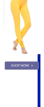 Coucou Colour Dash Cotton Stretch Churidar Leggings-Yellow