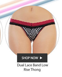 Penny Ultra Soft Dual Lace Band Low Rise Thong.