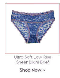 Penny Ultra Soft Low Rise Sheer Bikini Brief-Blue