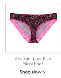 Penny Plus Ultra Soft Abstract Low Rise Bikini Brief-Pink