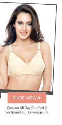 Coucou All Day Comfort 2 Sectioned Full Coverage Cross Over Bra- Skin.