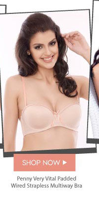 Penny Very Vital Padded Wired Strapless Multiway Bra-Pink.