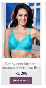 Penny Non Stretch Jacquard Wirefree Bra-Green.