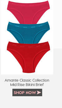 Amante Classic Collection Mid Rise Bikini Brief (Pack of 3).