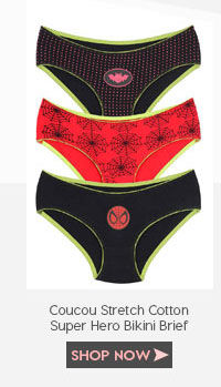 Coucou Stretch Cotton Super Hero Bikini Brief (Pack of 3).