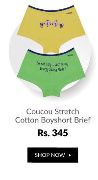 Coucou Stretch Cotton Positive Pisces Boyshort Brief (Pack of 2)