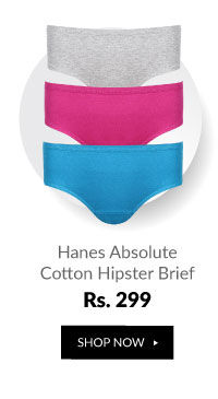 Hanes Absolute Cotton Hipster Brief (Pack of 3).