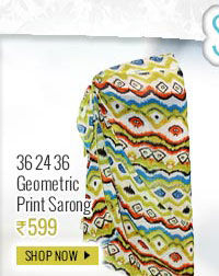 36 24 36 Geometric Print Sarong