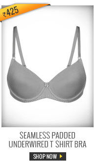 Coucou Essential Seamless Padded Underwired T-Shirt Bra-Grey.