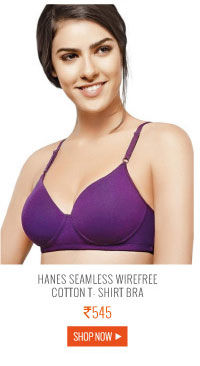 Hanes Seamless Padded Wirefree Cotton T- Shirt Bra.