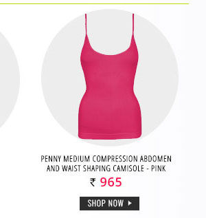 Penny Medium Compression Abdomen and Waist Shaping Camisole - Pink.