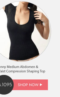 Penny Medium Abdomen And Waist Compression Shaping Top - Black.