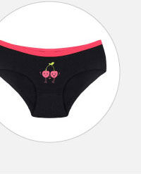 Coucou Stretch Cotton Low Rise Everyday Bikini Brief - Black.