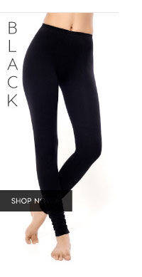 Coucou Colour Dash Cotton Stretch Churidar Leggings-Black.