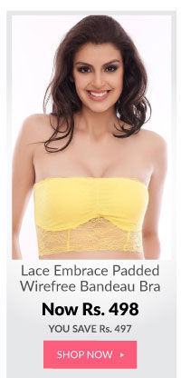 Lace Embrace Padded  Wirefree Bandeau Bra