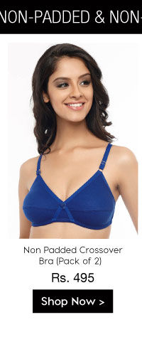 Coucou All Day Comfort Color Pop Non Padded Wirefree Crossover Bra (Pack of 2).