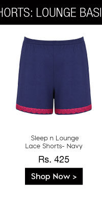 Coucou Sleep n Lounge Lace Shorts- Navy.