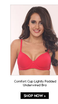 Coucou Comfort Cup Lightly Padded Underwired Bra- Pink.