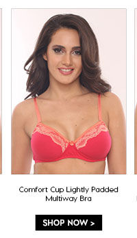 Coucou Comfort Cup Lightly Padded Multiway Bra- Pink.