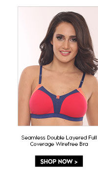 Coucou Seamless Double Layered Cup Wirefree Bra - Pink.