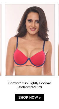 Coucou Comfort Cup Lightly Padded Underwired Bra - Pink.