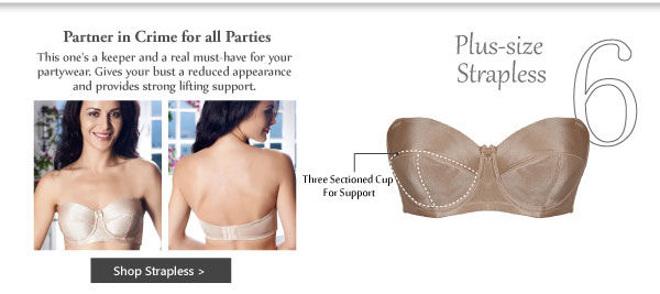 Penny High Coverage Non Padded Strapless Bra - Skin