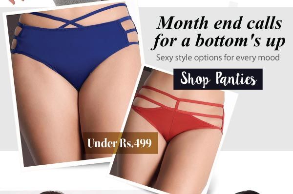 Branded lingerie under Rs.499 only. Rush!