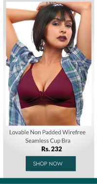 Lovable Non Padded Wirefree Seamless Cup Bra - Wine.
