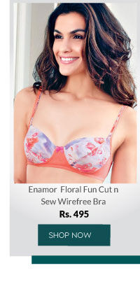 Enamor Floral Fun Cut n Sew Wirefree Bra.