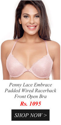 Penny Lace Embrace Lightly Padded Wired Racerback Front Open Bra-Mauve.