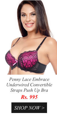 Penny Lace Embrace Underwired Convertible Straps Gentle Push Up Bra-Pink.