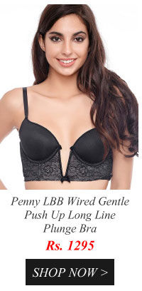 Penny LBB Wired Gentle Push Up Long Line Plunge Bra.