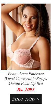 Penny Lace Embrace Wired Convertible Straps Gentle Push Up Bra-Pink.