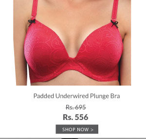 Lovable Padded Underwired Plunge Bra.