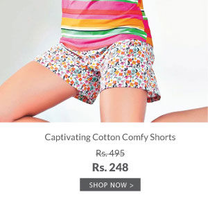 Enamor Inaya Captivating Cotton Comfy Shorts.