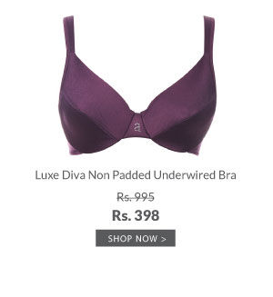 Amante Luxe Diva Non Padded Underwired Bra-Violet.