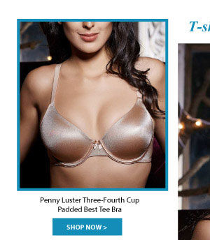 Penny Luster Three-Fourth Cup Padded Best Tee Bra - Indian Skin.