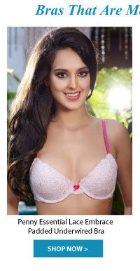 Penny Essential Lace Embrace Padded Underwired Bra.