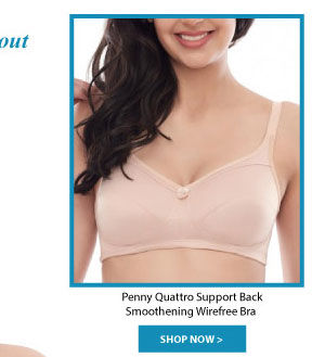 Penny Quattro Support Back Smoothening Wirefree Bra - Skin.