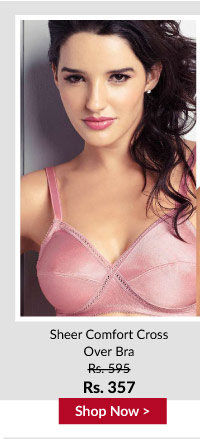 Amante Sheer Comfort Cross Over Bra.