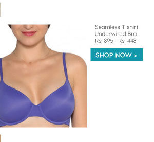 Amante Seamless T shirt Underwired Bra-Purple.