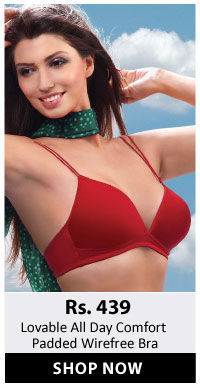 Lovable All Day Comfort Lightly Padded Wirefree Bra - Maroon.