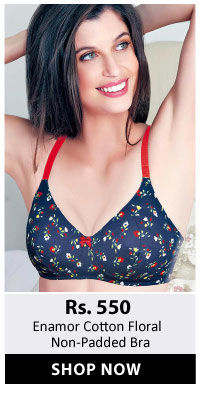 Enamor Cotton Floral Everyday Non-Padded Bra.