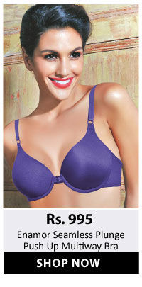 Enamor Seamless Plunge Push Up Multiway Bra.