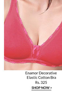 Enamor Decorative Elastic Cotton Bra.